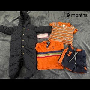 🛍 4 piece Ralph Lauren Polo Kids Bundle LOT 9 Months New